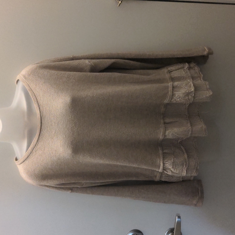 ***LAST CHANCE***Beige peplum Sweater